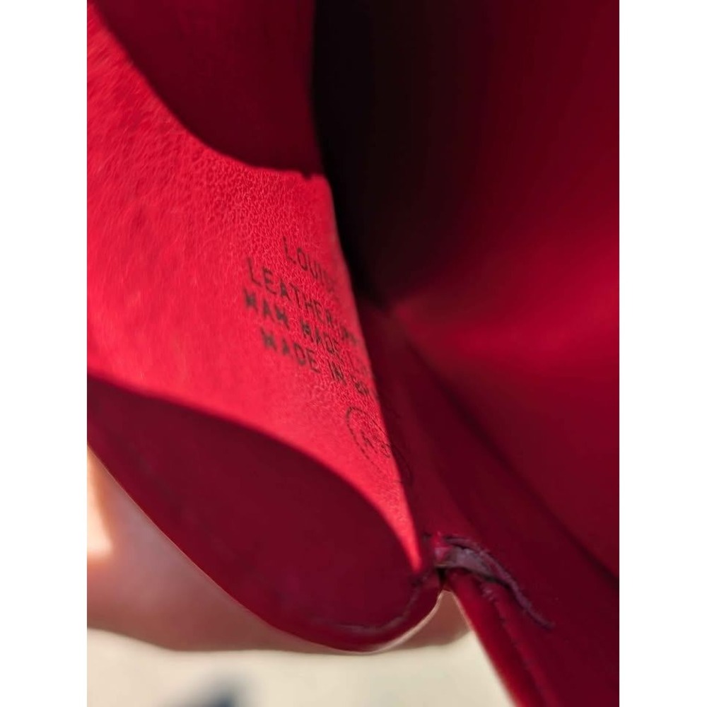 Antonio Melani Red Leather Loafers Women's 6M Italian Leather Flats - Picture 9 of 9